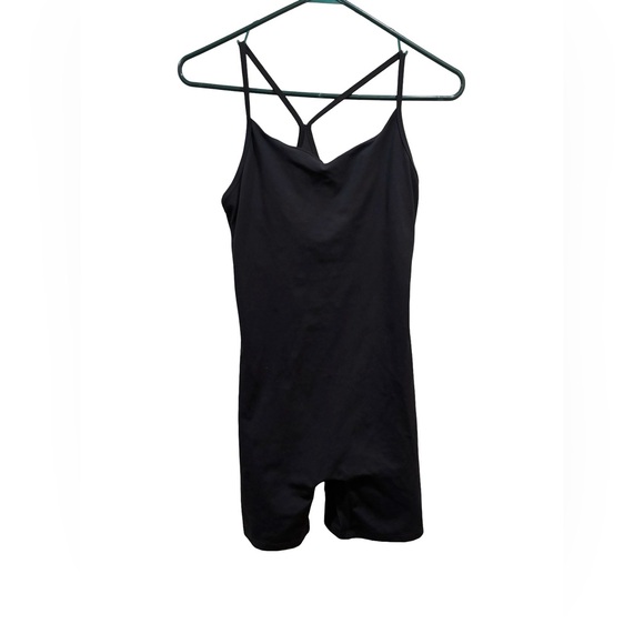 The Girlfriend Collective The Barre Unitard Romper Bodysuit Black - Picture 7 of 9